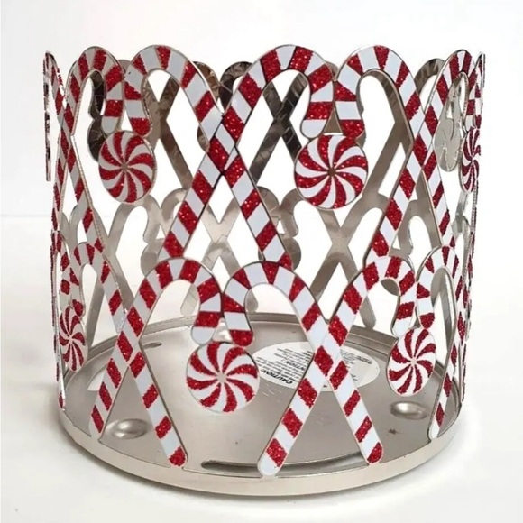 *NEW* HOLIDAY ~ PEPPERMINT LANE ~ 3Wick CANDLE HOLDER ~ Bath & Body Works Xmas - Picture 2 of 5